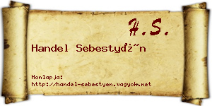 Handel Sebestyén névjegykártya